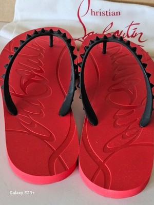 Christian Louboutin Loubi Spikes Flip Flop Spike Flat Sandal  display picture 3
