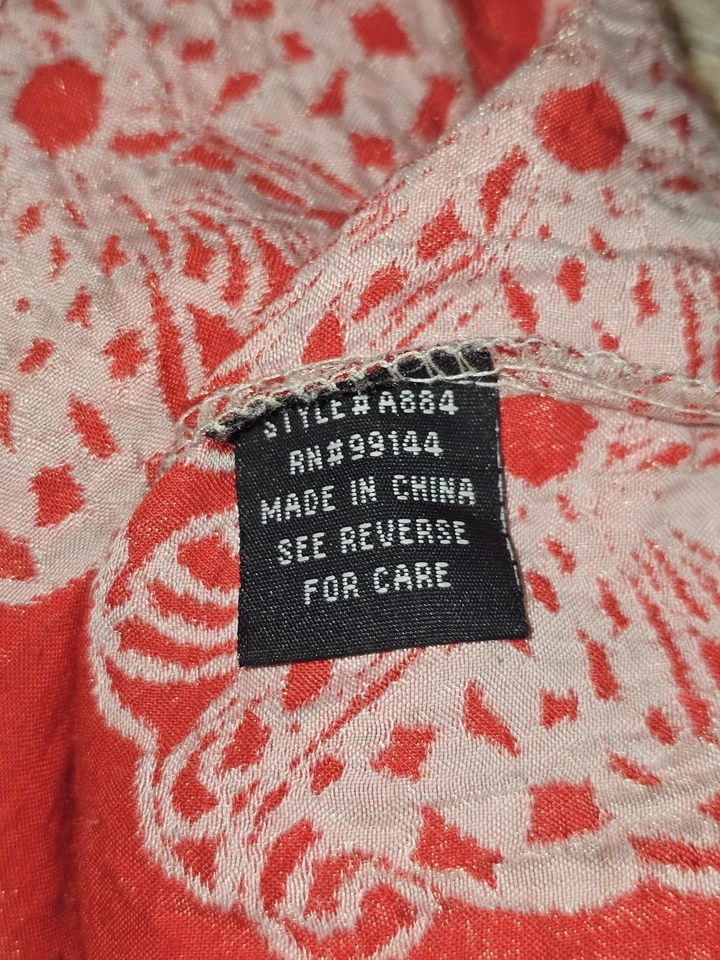 Maxi Vestido Convertible Vintage Lapislázuli Sin Tirantes Falda Floral Rojo Rosa Talla Única Foto 4 de 4