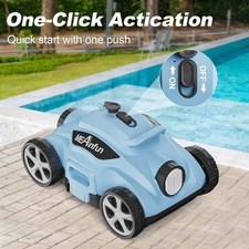 Cordless Pool Robot Cleaner Auto-Parking Rechargeable Vacuum 110min Runtime