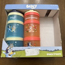 Bluey Snack Stacks set of Two Portable Dishwasher Safe BOA Free New