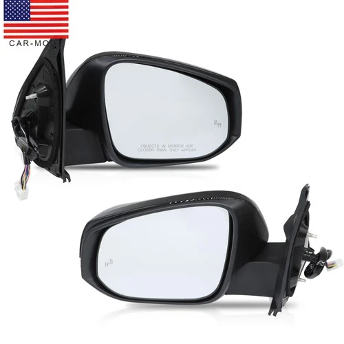 2x Black Powered Heated Mirror w/ Signal Light for Toyota Tacoma 16-23 LH & RH