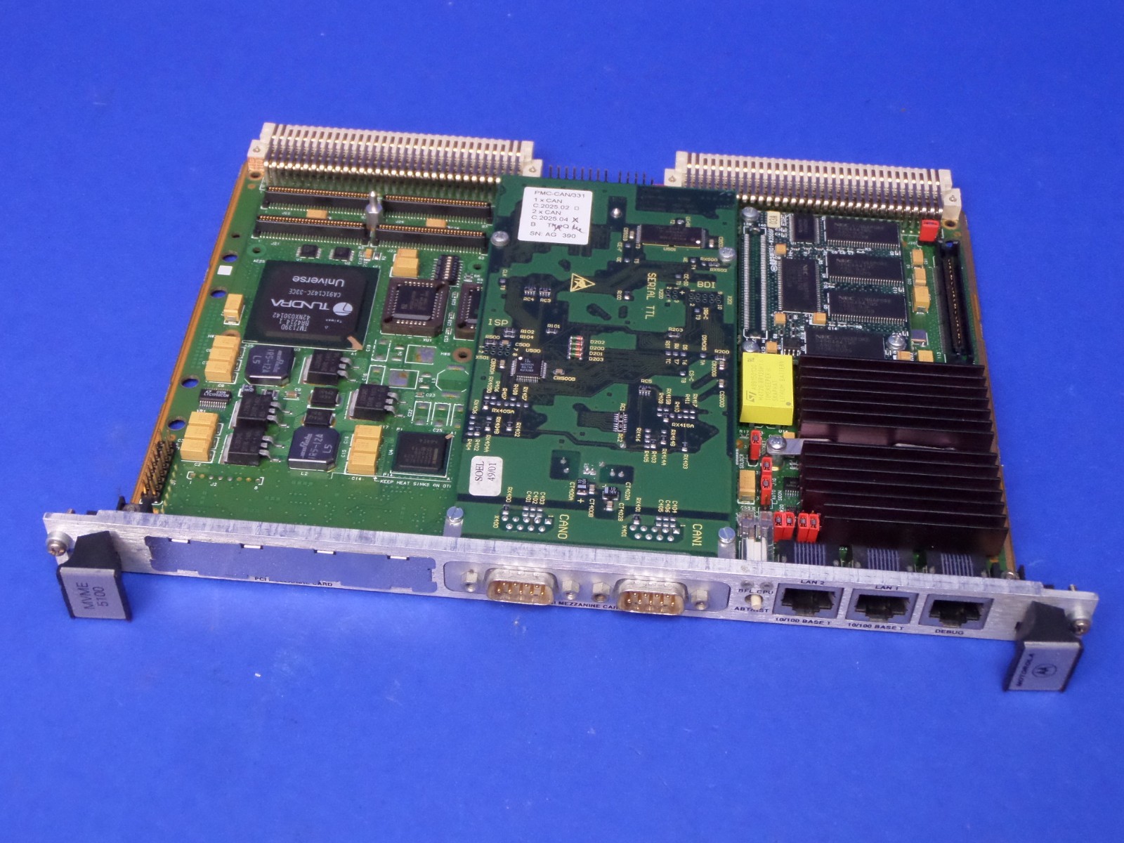 Motorola MVME 5100 01-W3518F-02C + PMC-CAN/331 (2x 15 pin)