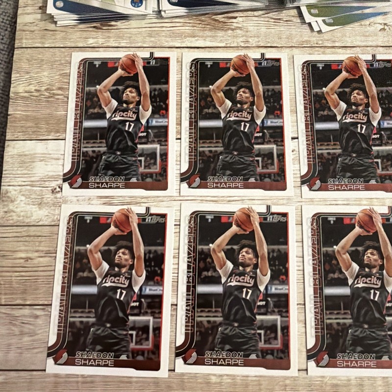 (15) Shaedon Sharpe Lot 2025-26 Topps #127 Portland Trailblazers