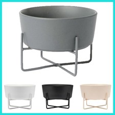 Elevated Dog Bowl with Stand   Raised Ceramic Dog Feeder or Water Bowl with I...