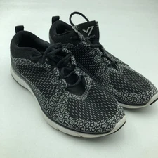 Vionic Women's Size 8 Flex Sierra Black & Gray Knit Lace Up Sneakers Active Gym