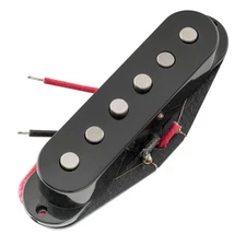 Artec SSA12-BK Black Vintage Staggered Alnico 5 Single Coil Guitar Bridge Pickup