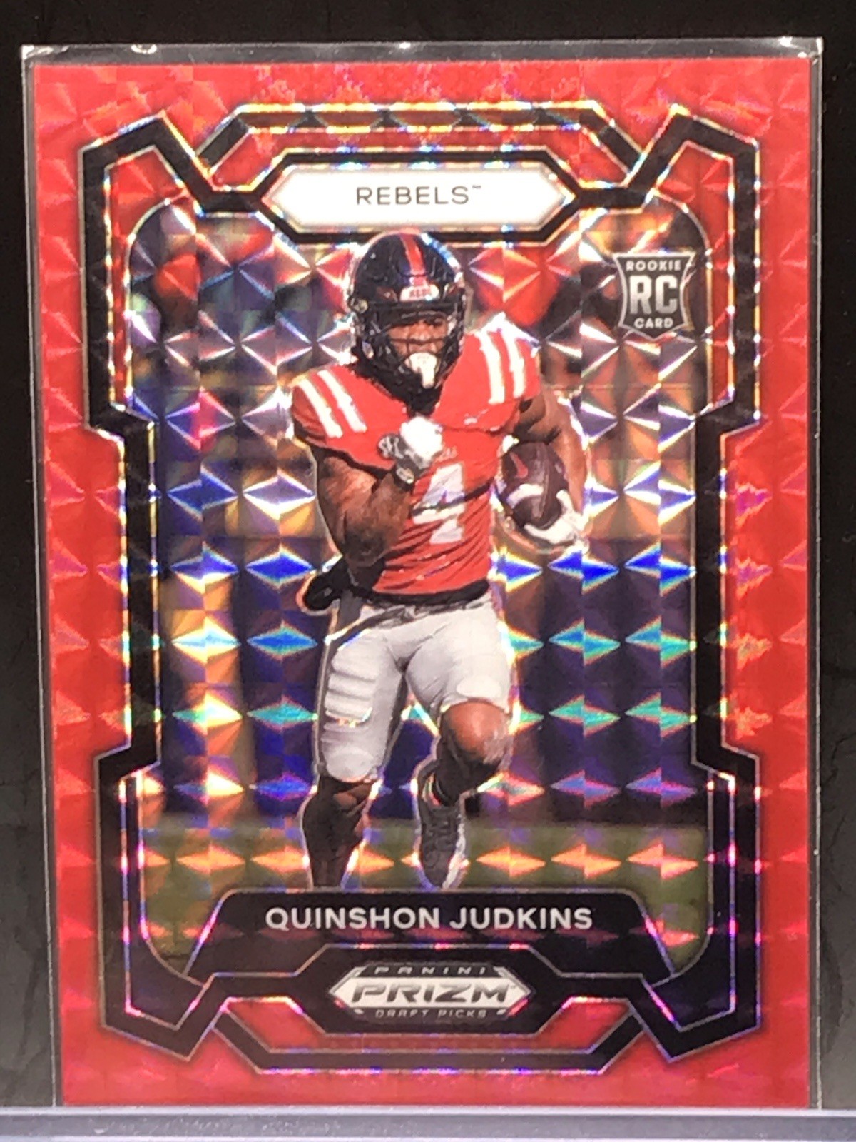 2024 Panini Prizm Draft Picks QUINSHON JUDKINS RC Red Finite Prizm 102/125 #146