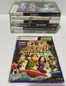 Xbox 360 Slim 250GB Complete Plug Play Kinect Set w/ 7 Games Clean Tested Read