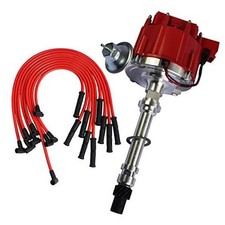 New HEI Distributor with Spark Plug Wires Ignition Combo Kit Replacement for