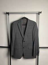 HUGO BOSS Pasini Movie 1 Men's Blazer Jacket Size 46 Grey Super 100 Wool