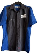 Red Kap Work Shirt EVIT Specialty Auto Mechanic Two Tone 2 Pocket Uniform Size S
