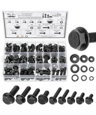 Mr. Pen- Nuts and Bolts Assortment Kit, 272 Pcs, Black Carbon Steel, Grade 10.9,