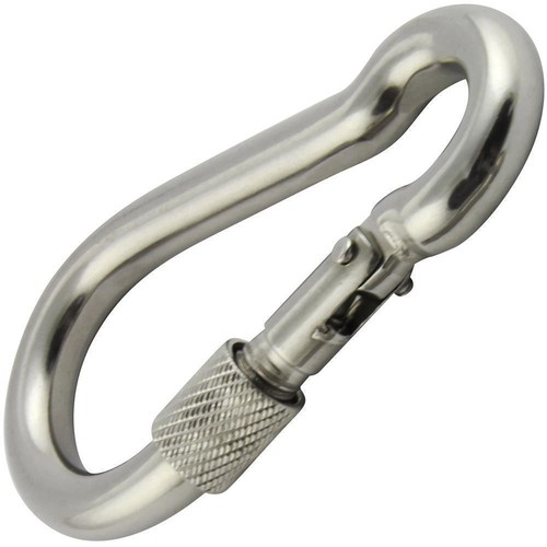 Karabinerhaken Edelstahl A4 Karabiner Haken Feuerwehrkarabiner Schnapphaken - Bild 8 von 11