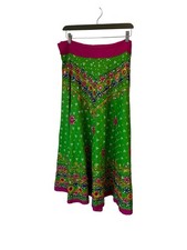 Indian Chaniya Choli Skirt Adjustable Waist Midi Embroidery Festival Bohemian
