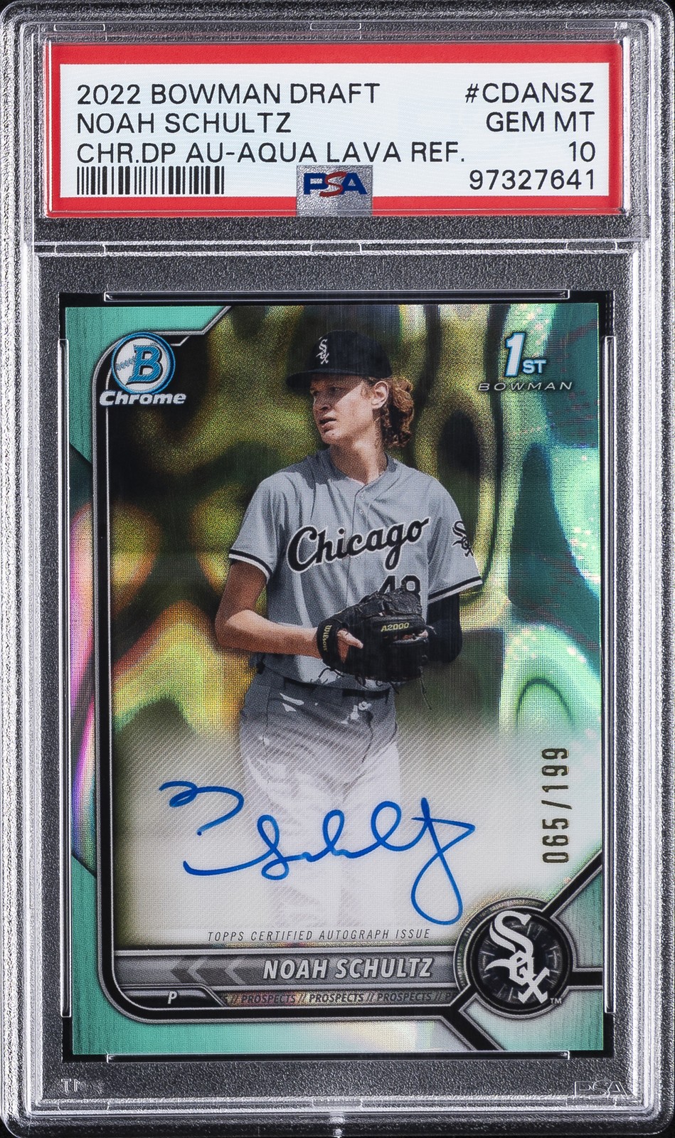 2022 BOWMAN DRAFT CHROME DRAFT PICK AUTOS NOAH SCHULTZ 65/199 PSA 10 AUTO