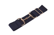 1.5 inch Elastic Equestrian Belt, Horse Riding Belt with Rose Gold Bit Buckle...