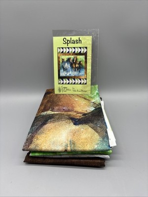 Villa Rosa Designs Splash Horses Running Through Water Quilt Kit 50  X 62 