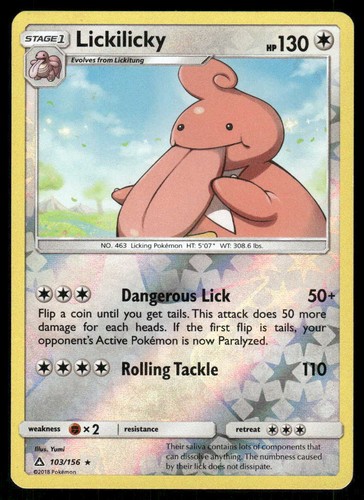 Pokemon Lickilicky Ultra Prism 103/156 Reverse Holo R LP