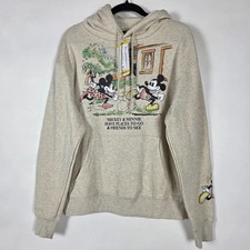 Disney Mickey Mouse Minnie Places To Go NWT Mens Medium Long Sleeve Hoodie