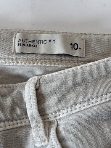 J. Jill Denim Hose Damengröße 10T beige authentische Passform schmal Knöchel 32 x 30 - Bild 6 von 9