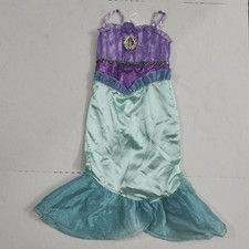 Disney Princess Little Mermaid Ariel Girls Size 4-6X Dress Purple Green Costume