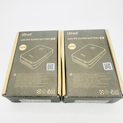 #ad Litheli U20 IPS Super Battery Pack 4.0mAh 20V Lithium Batteries USB C 2 Pack $59.99