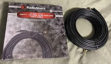 NIB RADIOSHACK “TECHNOLOGY PLUS” 100-FT QUAD-SHIELDED COAX CABLE RG-6/QS 75-OHM