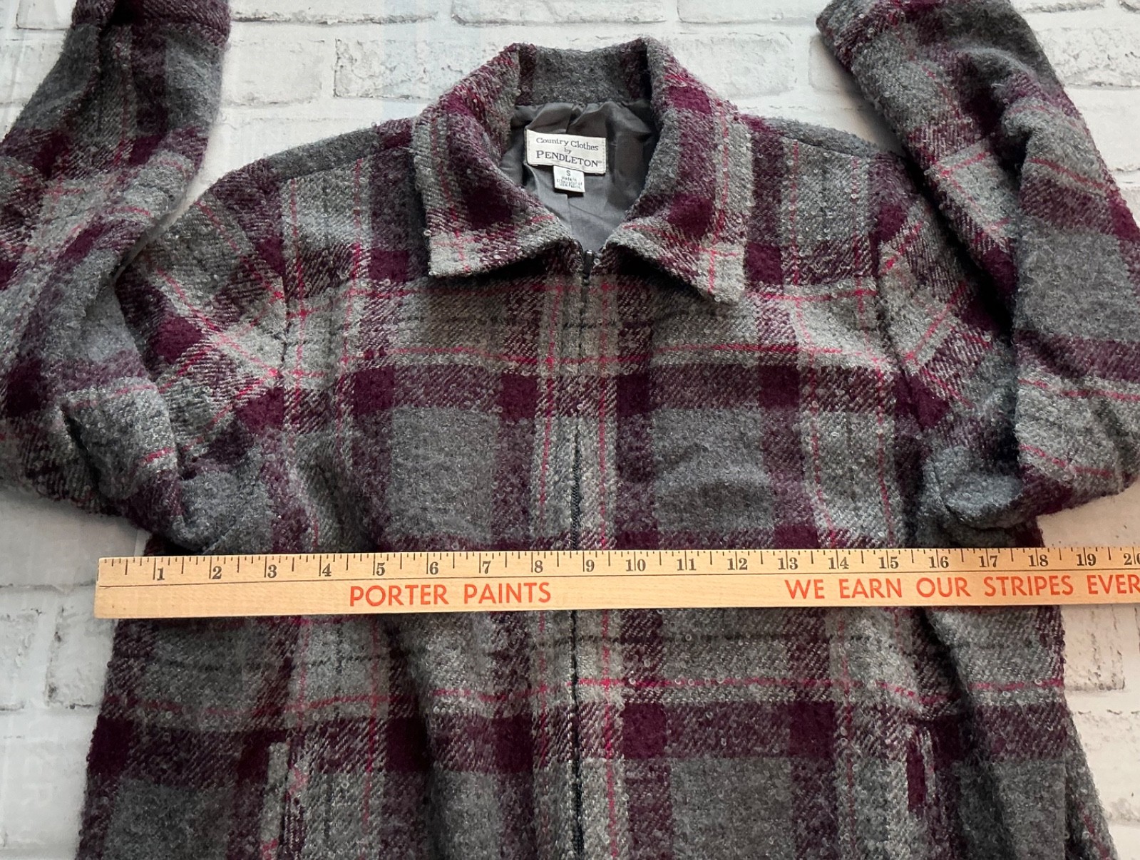 Pendleton LambsWool/Mohair Full Zip Jacket Gray R… - image 5