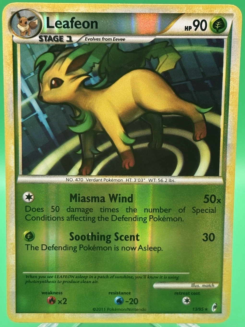 Deal for Leafeon 13/95 Reverse Holo Pokemon TGC 2011 Call of Legends Card NM