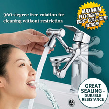 1080 Swivel Faucet Extender, Sink Water Faucet Aerator Extension in Brass
