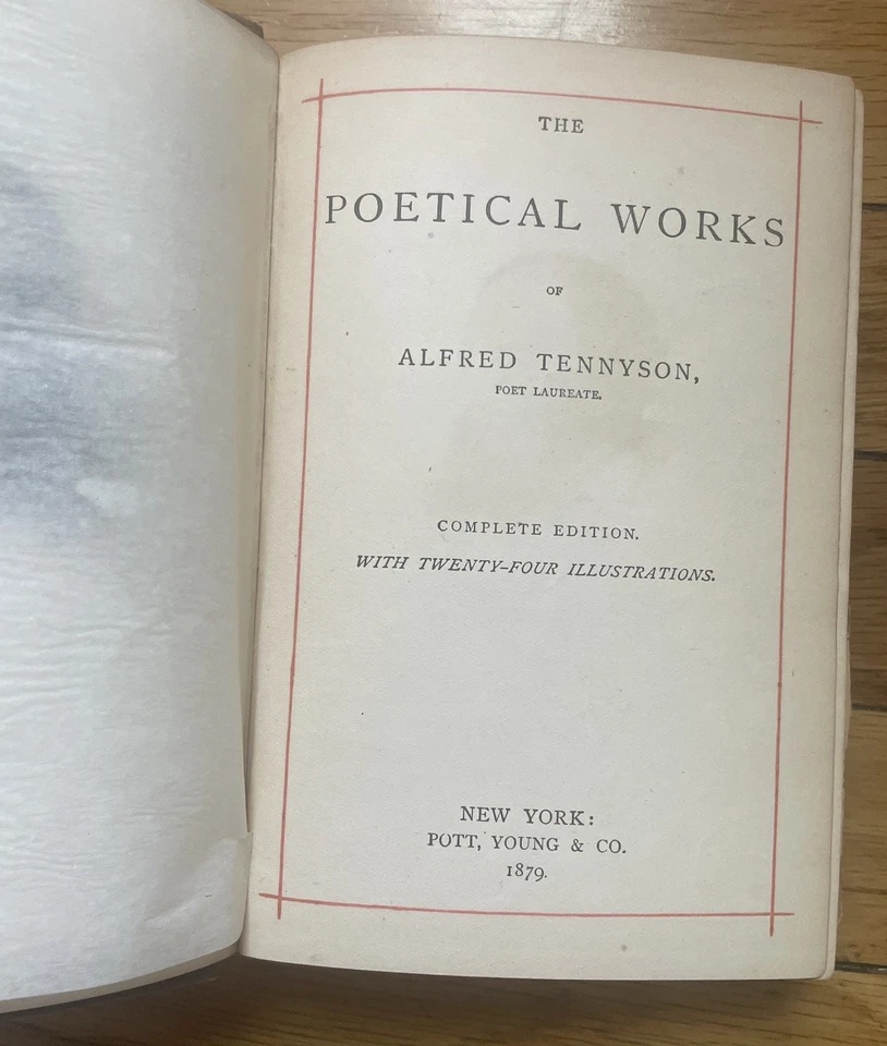The Poetical Works of Alfred Tennyson Published By Pott, Young & Co. 1879 - Imagem 4 de 4