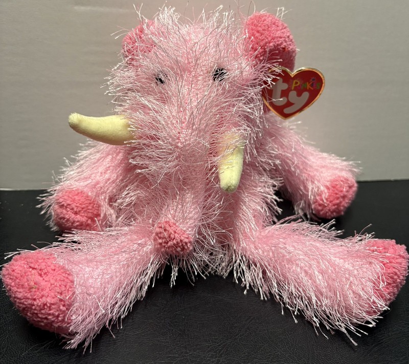 CT* Ty Punkies - PIPSQUEAK the Pink Elephant (9.5 Inch) MWCT Stuffed Animal Toy
