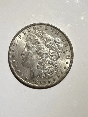 1880 Morgan Silver Dollar AU About Uncirculated 90% Silver Strong Detail