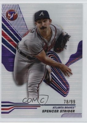 2024 Topps Pristine Purple Pulsar Refractor 78/99 Spencer Strider #76 7sd