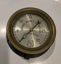 Railroad RR Boiler Gurney Heater Manf’g Steam Water Gauge Brass Boston Mass USA