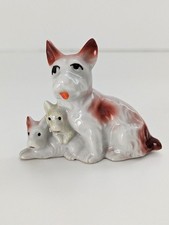 Vintage Japan Scottie Terrier Dog Figurine Mother and Pups