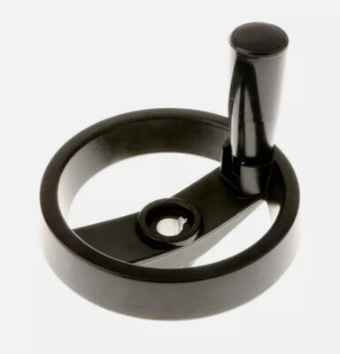 Polished Folding Handle Alum Aluminum Hand Wheel Part For Milling Machine Black
