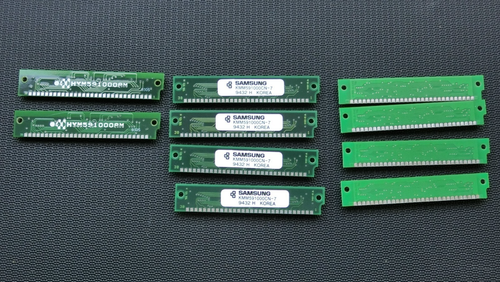 10 x 30 Pin SIMM Vintage Computer Memory Module Chips - Samsung Toshiba Hyundai - Photo 9/13