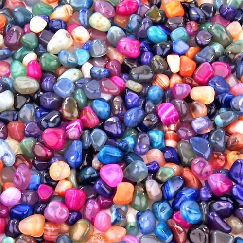 1 kg Achat Trommelsteine bunter MIx Ø 10 - 20 mm AA-Qualität 7 kräftige Farben - Bild 3 von 4