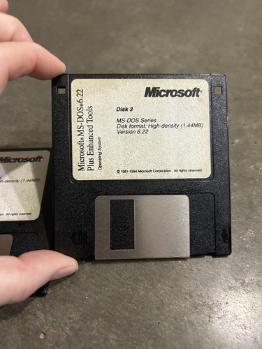 MS-DOS 6.22 Plus Enhanced Tools 3 Floppy Disks 1994 Not Tested - Picture 3 of 4