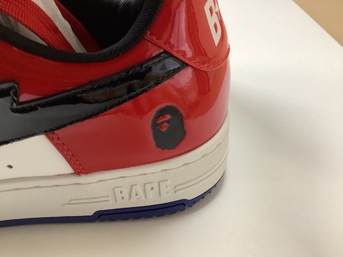 Auténticas zapatillas A Bathing Ape Bape Sta #1 rojas para hombre US 10 Bapesta nuevas - Imagen 8 de 13