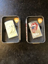 2- Rolling Stones Blue Torch Lighters High Polish Chrome