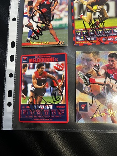 9x Footy Cards Hand Signed Melbourne Demons Pike Viney YZE Neitz Sylvia Davey - Picture 5 of 20