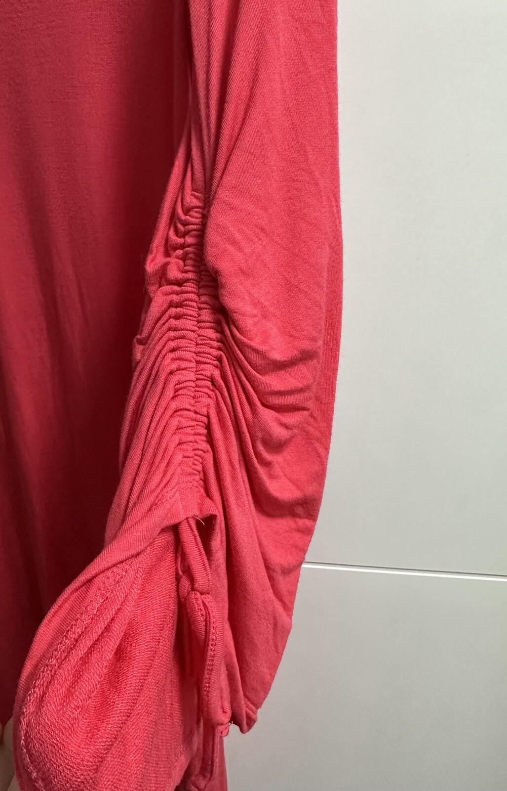 Kensie Split Neck Knit Drawstring Sleeve Dress Ca… - image 3