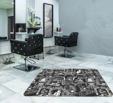 Tappeto Tappeto Antiscivolo 3D Nero Sedia R152 Barbiere Negozio Rotondo Elegante Tappeto Panda