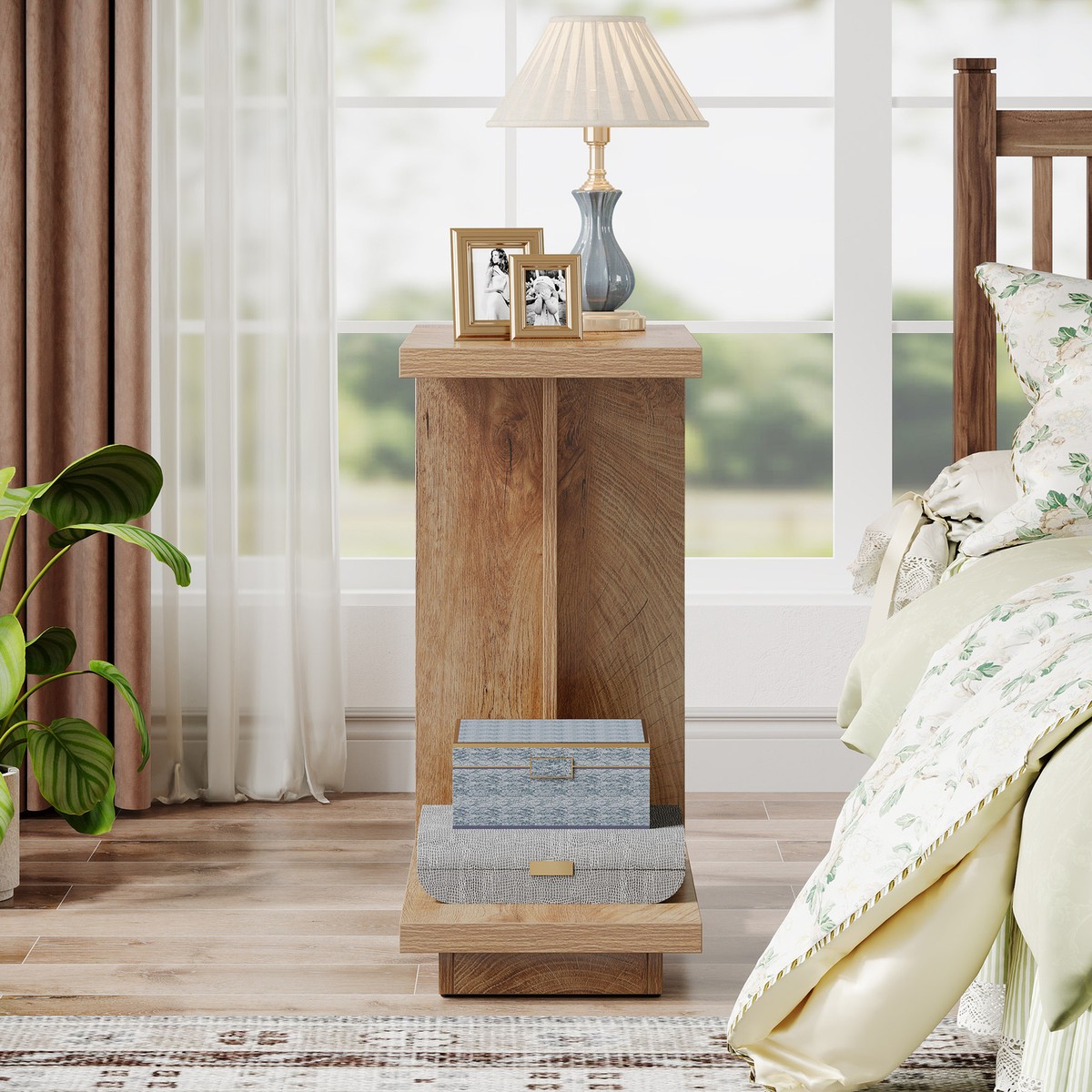 値下アメリカ Tribesigns ベッドサイドテーブル オーク材 アンティー Amazon.com: Tribesigns End Table for Living Room, 3-Tier