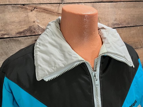 POLARIS Winter Wear COAT Men's LARGE LONG Blue & Black VINTAGE 1990's SWEET! - Picture 4 of 18