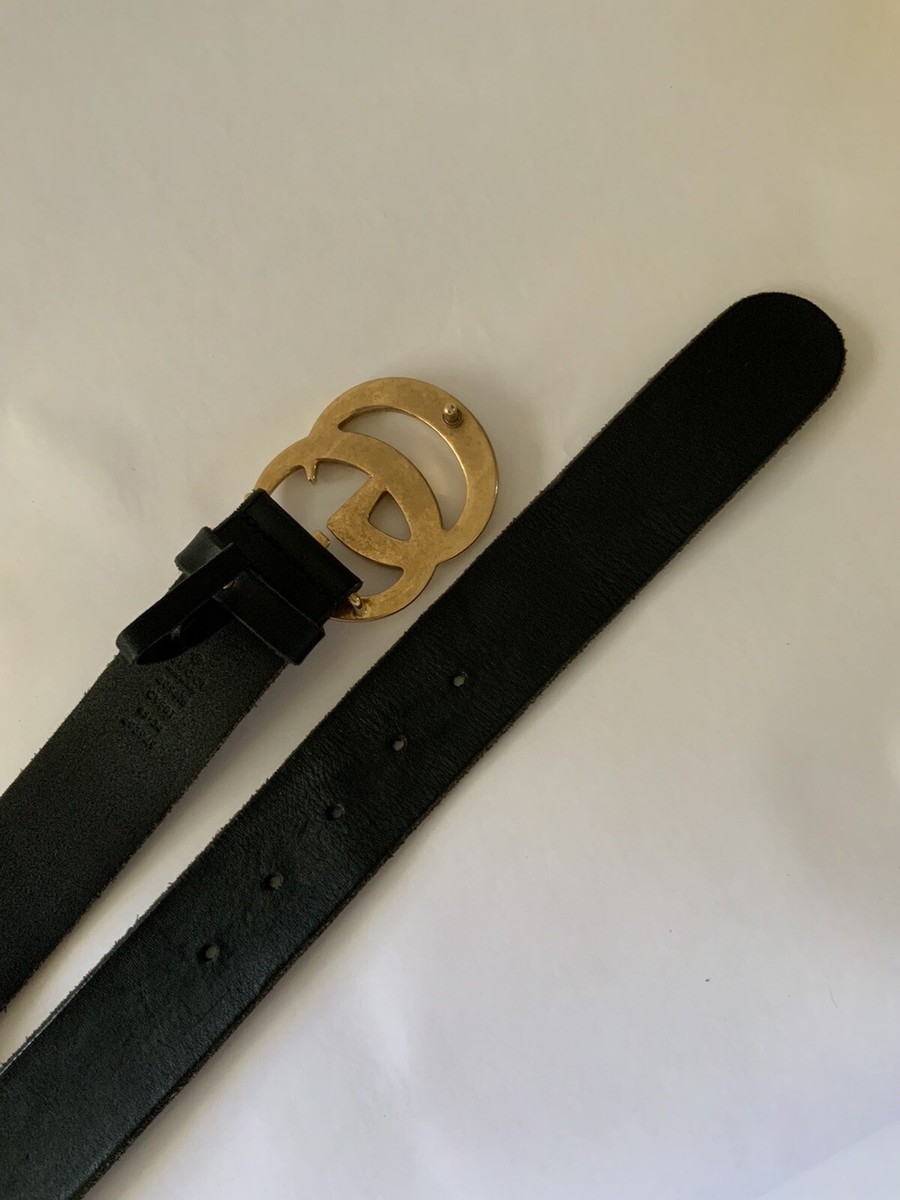 Gucci Marmont Wide Black Leather GG Belt - Womens Size 85 | eBay display picture 2