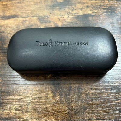 Polo Ralph Lauren Designer sun glasses case hard black clamshell