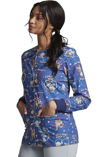 Roo-ting For You Dickies Scrubs Warm Up Jacket DK306 RTFU - Picture 2 of 6